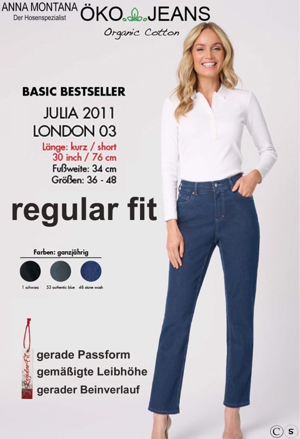 Julia  2011 Basic shorts/jeans in sizes 36 to 48 / Stretch / ANNA MONTANA